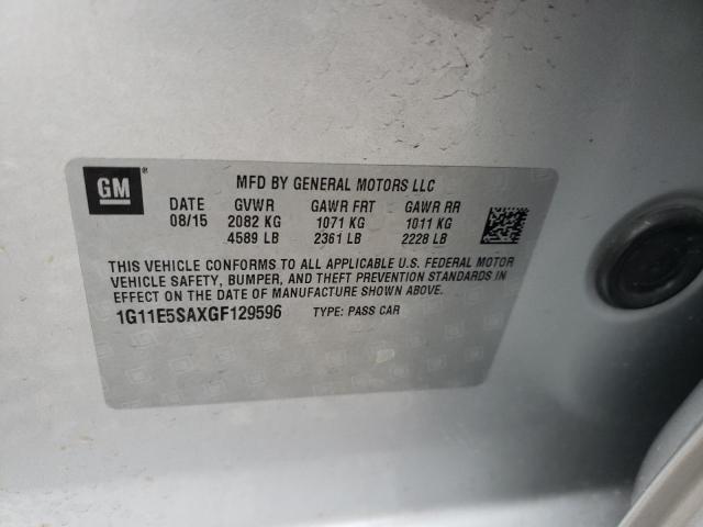 1G11E5SAXGF129596 - 2016 CHEVROLET MALIBU LIM LTZ SILVER photo 12