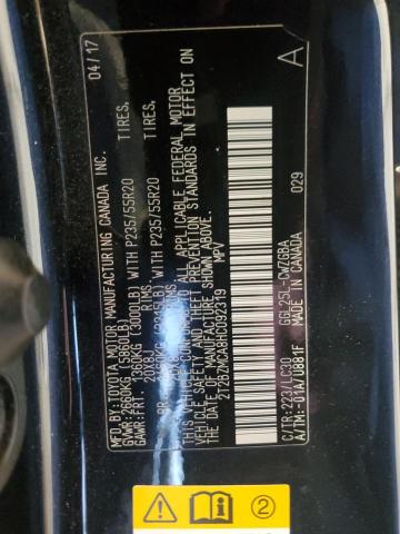 2T2BZMCA8HC092319 - 2017 LEXUS RX 350 BASE BLACK photo 13