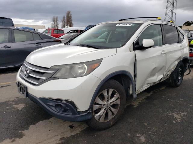 5J6RM4H70DL019912 - 2013 HONDA CR-V EXL WHITE photo 1