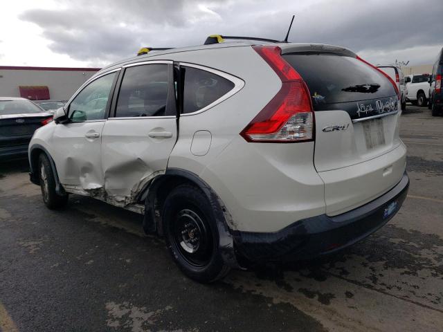 5J6RM4H70DL019912 - 2013 HONDA CR-V EXL WHITE photo 2