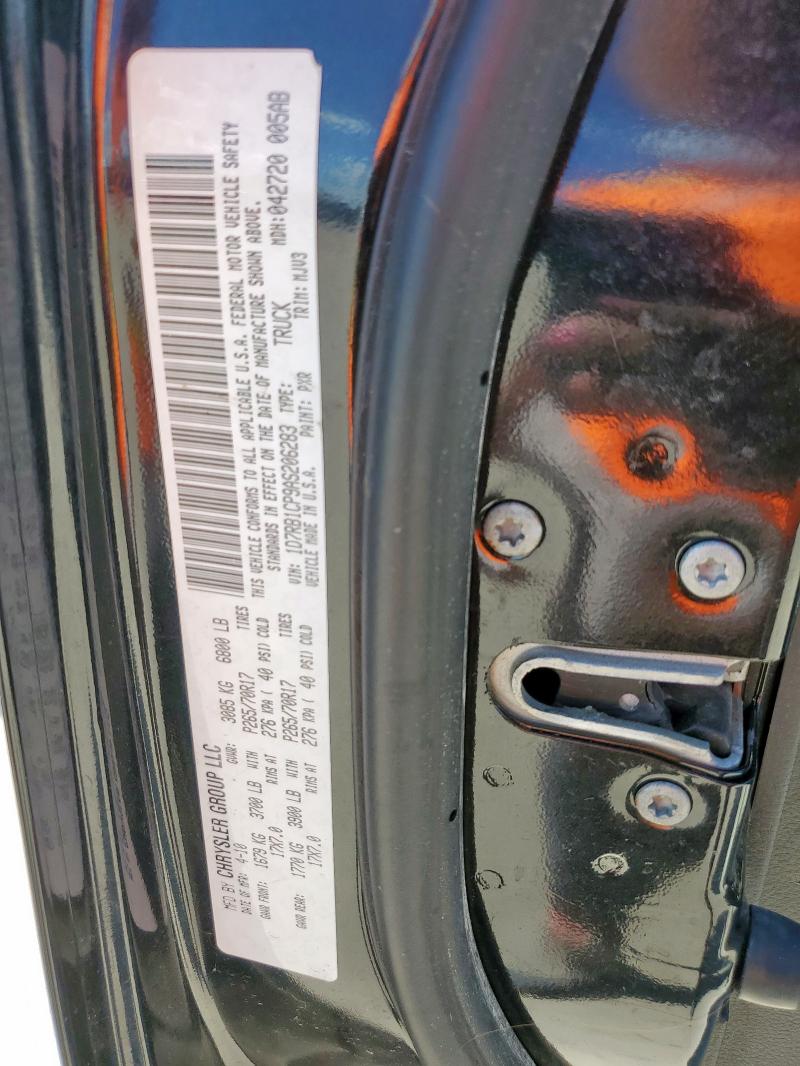 1D7RB1CP9AS206283 - 2010 DODGE RAM 1500 შავი ფოტო 12