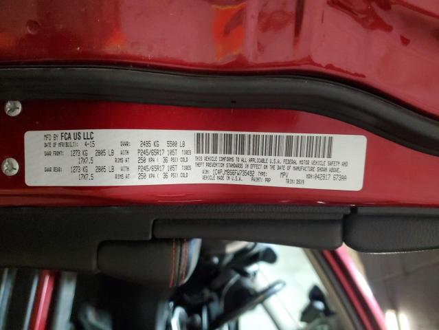 1C4PJMBS6FW735492 - 2015 JEEP CHEROKEE TRAILHAWK ბურგუნდია ფოტო 13