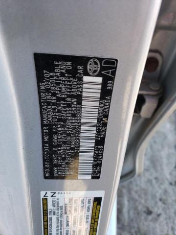 2T1KR32E97C666038 - 2007 TOYOTA COROLLA MA XR SILVER photo 12