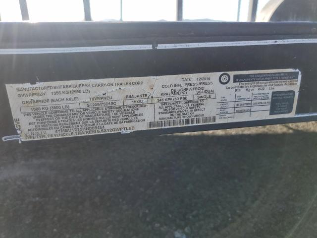 4YMBU1215HN008454 - 2017 TRAIL KING UTILITY 黑色 照片 10