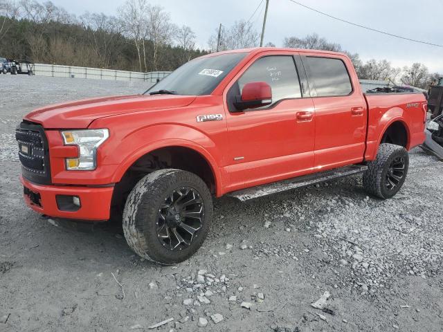 1FTEW1EP5GFB40732 - 2016 FORD F150 SUPERCREW RED photo 1