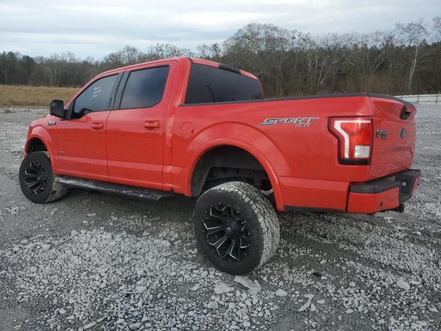 1FTEW1EP5GFB40732 - 2016 FORD F150 SUPERCREW RED photo 2