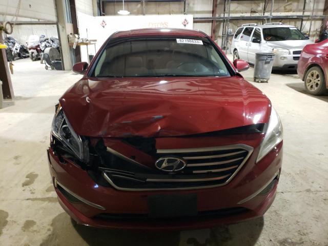 5NPE24AF0FH096380 - 2015 HYUNDAI SONATA SE RED photo 5