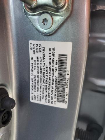 7FARW2H88JE009452 - 2018 HONDA CR-V EXL SILVER photo 13