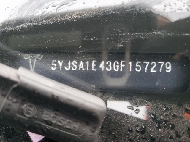 5YJSA1E43GF157279 - 2016 TESLA MODEL S შავი ფოტო 12