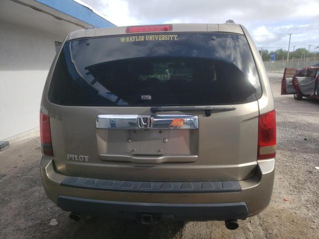 5FNYF3H50BB033183 - 2011 HONDA PILOT EXL TAN photo 6