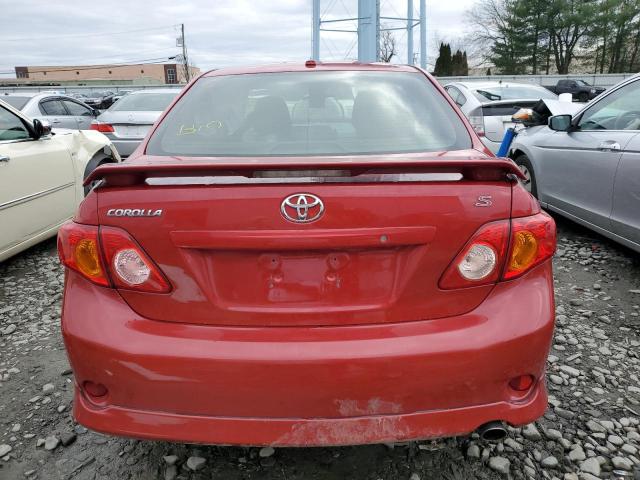 2T1BU40EX9C153343 - 2009 TOYOTA COROLLA BASE RED photo 6