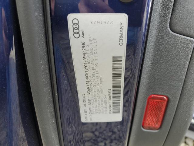 WAUB4CF57JA025634 - 2018 AUDI S5 PREMIUM PLUS ლურჯი ფოტო 12
