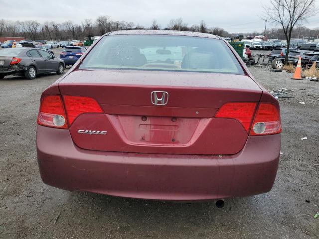 1HGFA16837L019484 - 2007 HONDA CIVIC EX RED photo 6