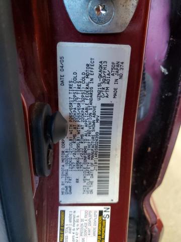JTEBT14R658024399 - 2005 TOYOTA 4RUNNER SR5 MAROON photo 13