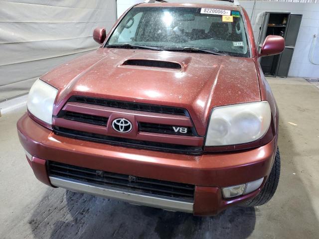 JTEBT14R658024399 - 2005 TOYOTA 4RUNNER SR5 MAROON photo 5