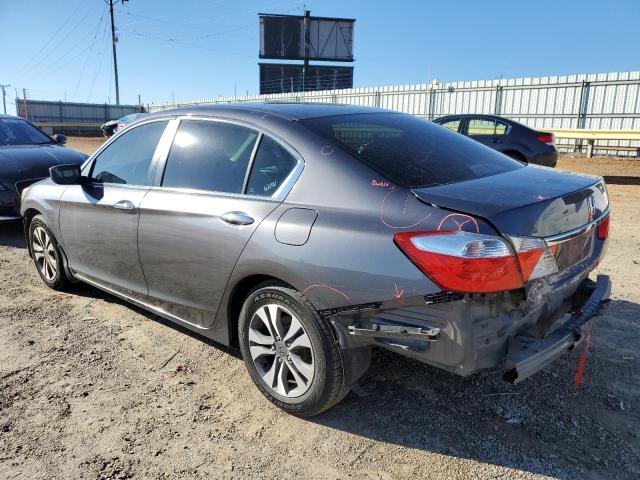 1HGCR2F32DA017173 - 2013 HONDA ACCORD LX GRAY photo 2