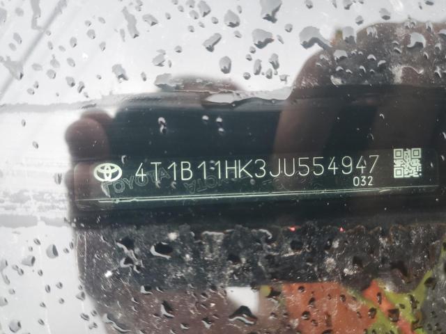 4T1B11HK3JU554947 - 2018 TOYOTA CAMRY L WHITE photo 12