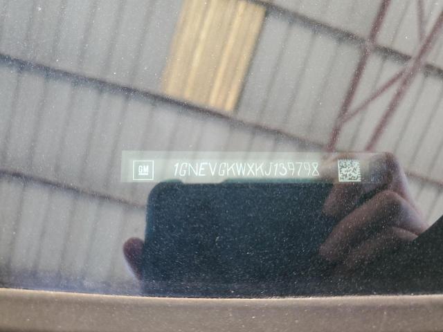 1GNEVGKWXKJ139798 - 2019 CHEVROLET TRAVERSE LT BLACK photo 13