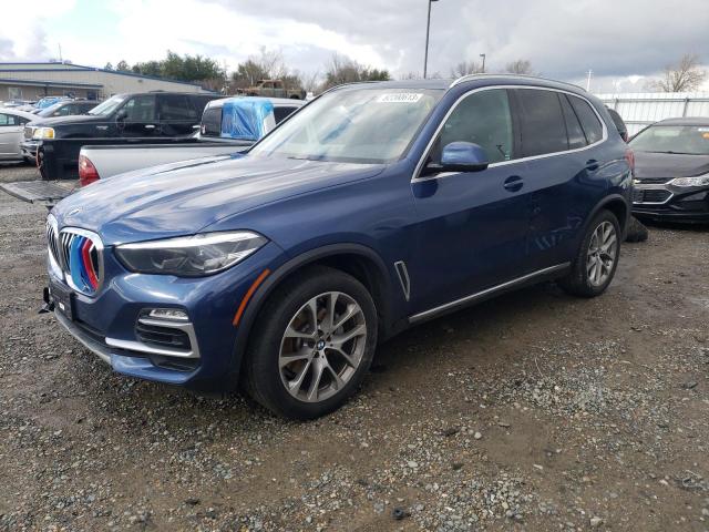 5UXCR6C56KLL39844 - 2019 BMW X5 XDRIVE40I BLUE photo 1