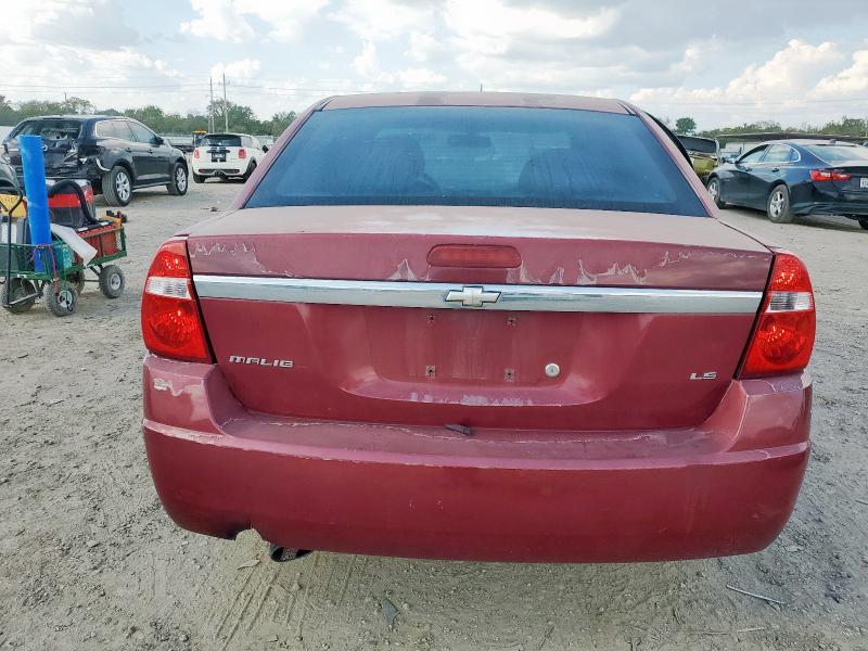 1G1ZS58FX7F114238 - 2007 CHEVROLET MALIBU LS მუქწითელი ფოტო 6