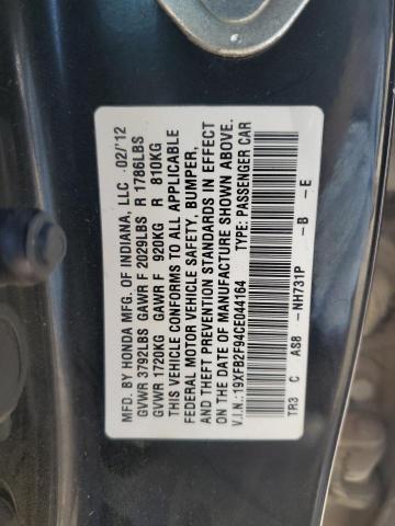 19XFB2F94CE044164 - 2012 HONDA CIVIC EXL Qara foto 12