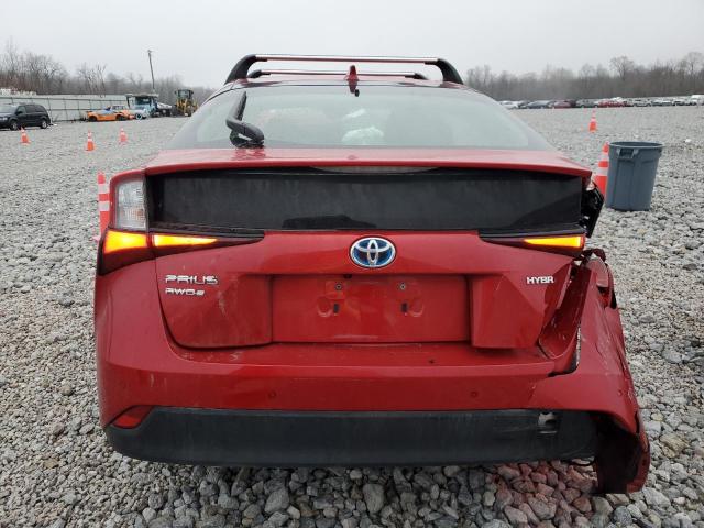 JTDL9MFU0N3039519 - 2022 TOYOTA PRIUS LE RED photo 6