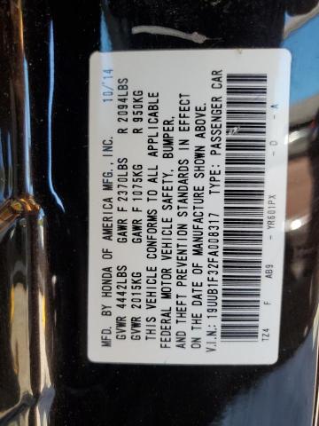 19UUB1F32FA008317 - 2015 ACURA TLX BLACK photo 13