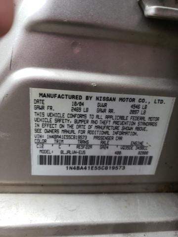 1N4BA41E55C819573 - 2005 NISSAN MAXIMA SE BEIGE photo 12