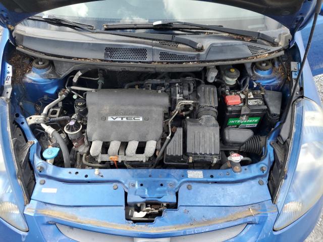 JHMGD37628S070905 - 2008 HONDA FIT SPORT BLUE photo 11