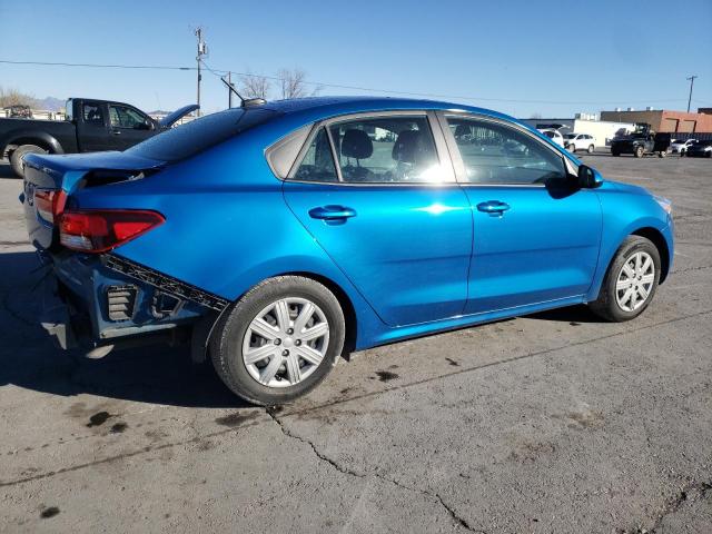 3KPA24AD7NE478664 - 2022 KIA RIO LX BLUE photo 3