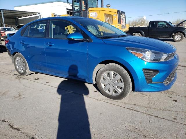 3KPA24AD7NE478664 - 2022 KIA RIO LX BLUE photo 4