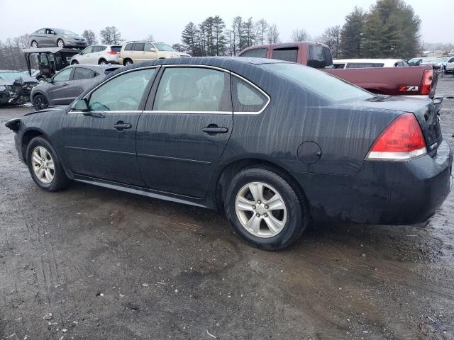 2G1WF5E31C1154484 - 2012 CHEVROLET IMPALA LS BLACK photo 2