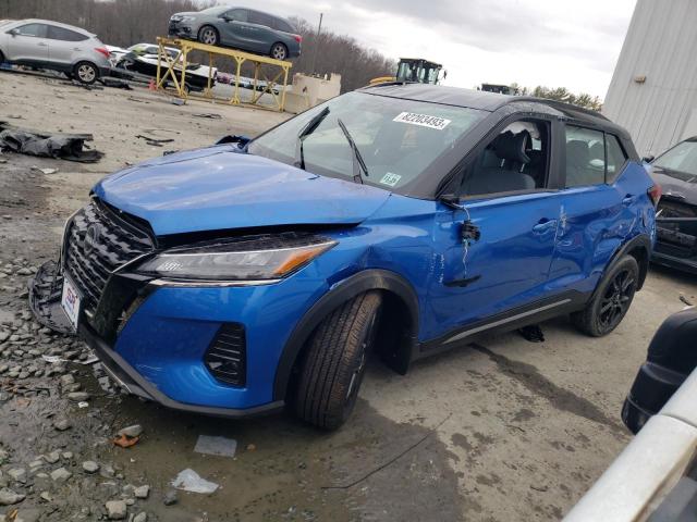 3N1CP5DV9PL573359 - 2023 NISSAN KICKS SR BLUE photo 1