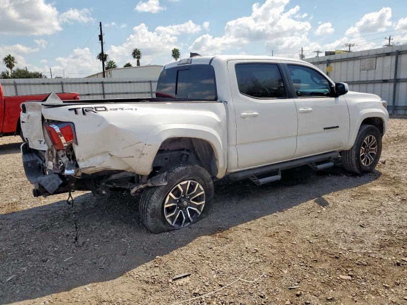 3TMAZ5CN8LM124324 - 2020 TOYOTA TACOMA DOUBLE CAB WHITE photo 3