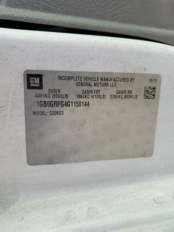 1GB0GRFG4G1158144 - 2016 CHEVROLET EXPRESS G3 WHITE photo 10