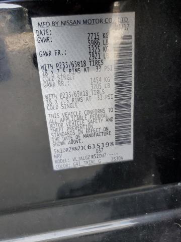 5N1DR2MN2JC615198 - 2018 NISSAN PATHFINDER S BLACK photo 13