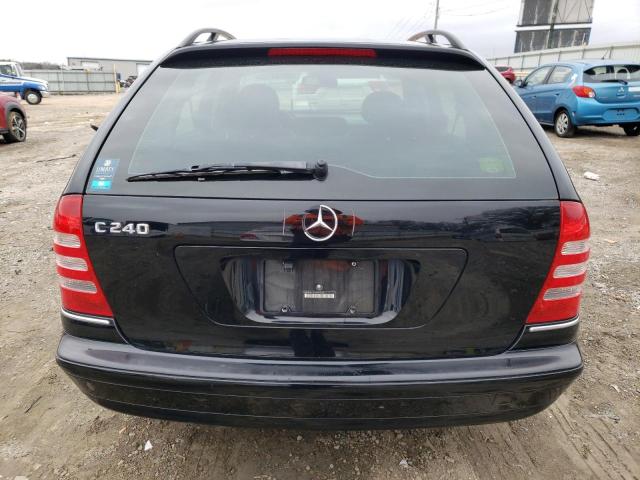 WDBRH61J74F494126 - 2004 MERCEDES-BENZ C 240 SPORTWAGON BLACK photo 6