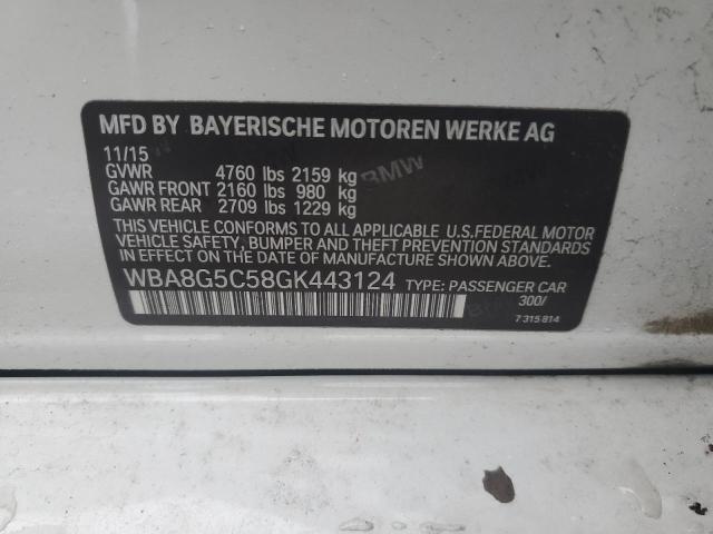 WBA8G5C58GK443124 - 2016 BMW 328 XI WHITE photo 12