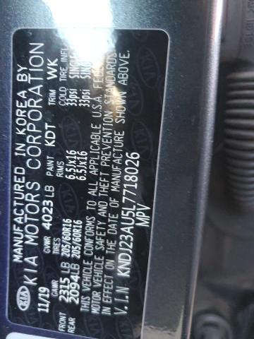 KNDJ23AU5L7718026 - 2020 KIA SOUL LX GRAY photo 12