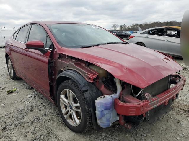 3FA6P0HD3JR276080 - 2018 FORD FUSION SE RED photo 4