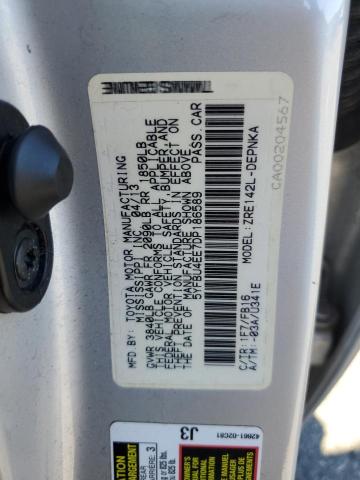 5YFBU4EE7DP186589 - 2013 TOYOTA COROLLA BASE Серебристый фото 12