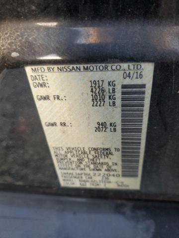 1N4AL3AP3GC222040 - 2016 NISSAN ALTIMA 2.5 BLACK photo 12