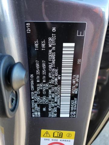 JTJBARBZ8K2205821 - 2019 LEXUS NX 300 BASE Մոխրագույն լուսանկար 12