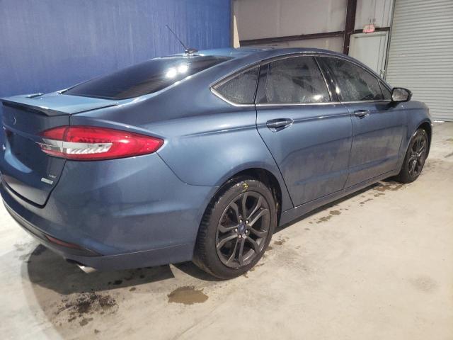 3FA6P0HD8JR280870 - 2018 FORD FUSION SE BLUE photo 3