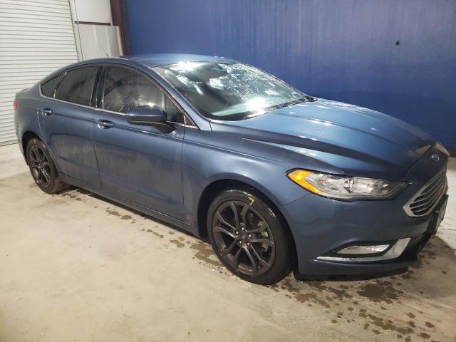 3FA6P0HD8JR280870 - 2018 FORD FUSION SE BLUE photo 4