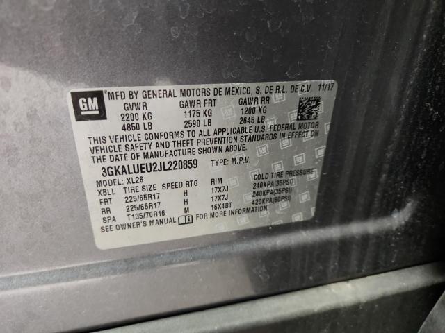 3GKALUEU2JL220859 - 2018 GMC TERRAIN SLE 灰色 照片 13