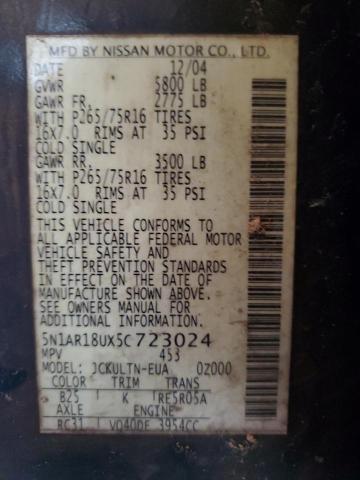 5N1AR18UX5C723024 - 2005 NISSAN PATHFINDER LE ლურჯი ფოტო 13