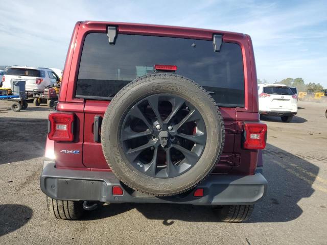 1C4JJXP6XMW704746 - 2021 JEEP WRANGLER U SAHARA 4XE MAROON photo 6
