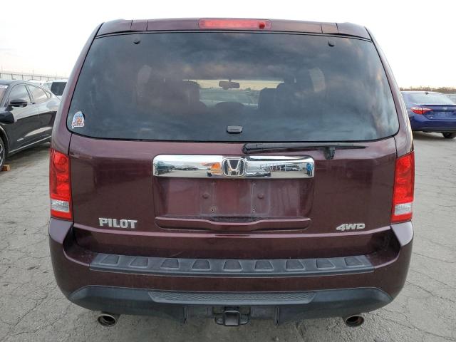 5FNYF4H55CB073766 - 2012 HONDA PILOT EXL MAROON photo 6