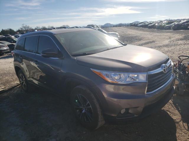 5TDKKRFH7GS158542 - 2016 TOYOTA HIGHLANDER XLE GRAY photo 4